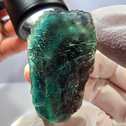 Phantom Fluorit Würfel Stufe, grün braun parkettiert Okorusu, Namibia 37*33*25mm