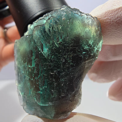 Phantom Fluorit Würfel Stufe, grün braun parkettiert Okorusu, Namibia 37*33*25mm