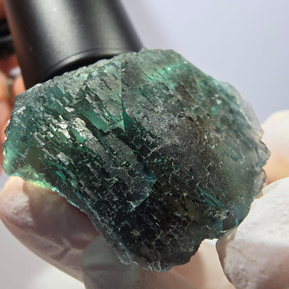 Phantom Fluorit Würfel Stufe, grün braun parkettiert Okorusu, Namibia 37*33*25mm