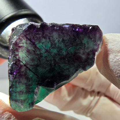 Phantom Fluorit Würfel Stufe, grün lila Okorusu, Namibia 33*32*25mm