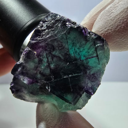 Phantom Fluorit Würfel Stufe, grün lila Okorusu, Namibia 33*32*25mm