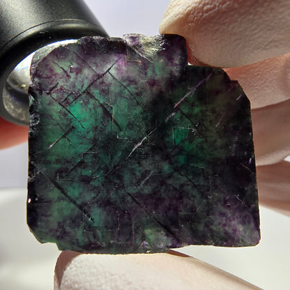 Phantom Fluorit Würfel Stufe, grün lila Okorusu, Namibia 33*32*25mm