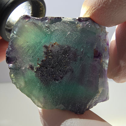 Phantom Fluorit Würfel Stufe, grün lila Okorusu, Namibia 33*32*25mm