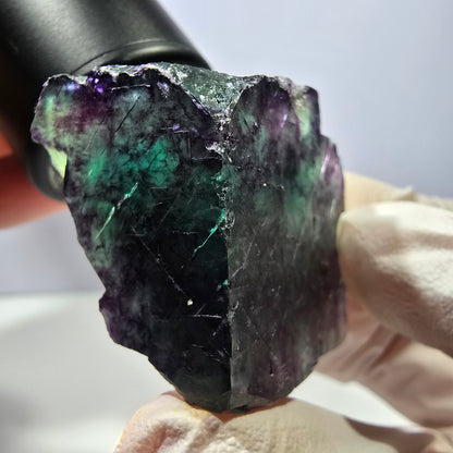 Phantom Fluorit Würfel Stufe, grün lila Okorusu, Namibia 33*32*25mm