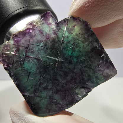 Phantom Fluorit Würfel Stufe, grün lila Okorusu, Namibia 33*32*25mm