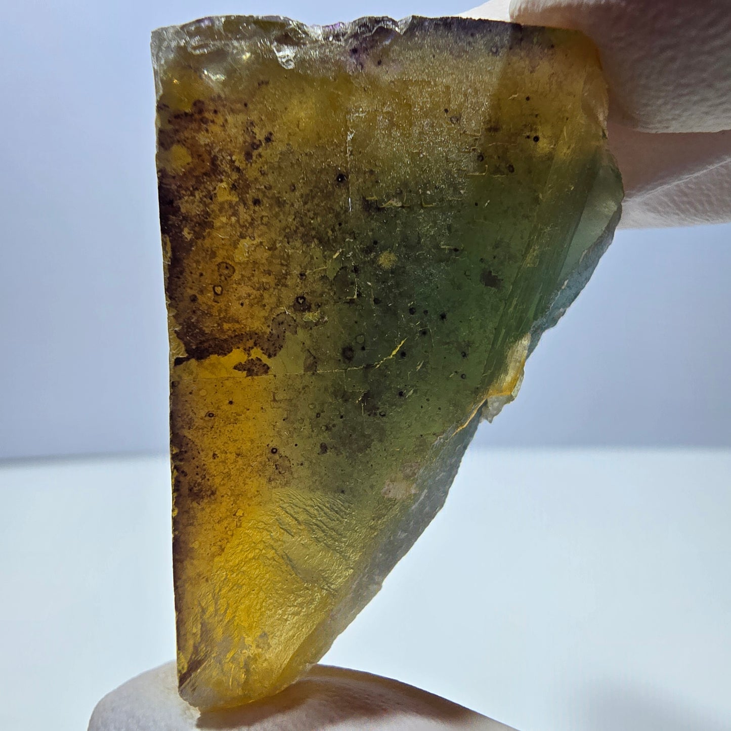 Phantom Fluorit Würfel Stufe, gelb grün Okorusu, Namibia 43*32*30mm