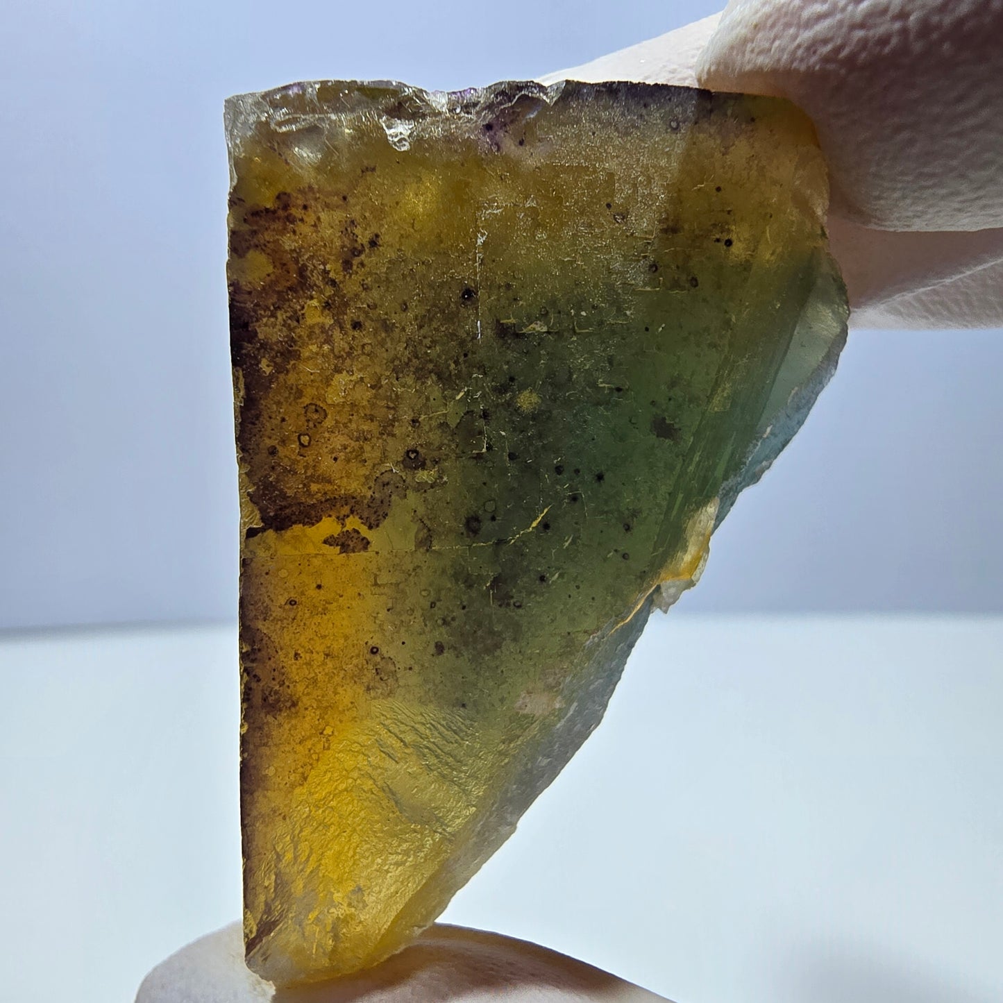 Phantom Fluorit Würfel Stufe, gelb grün Okorusu, Namibia 43*32*30mm