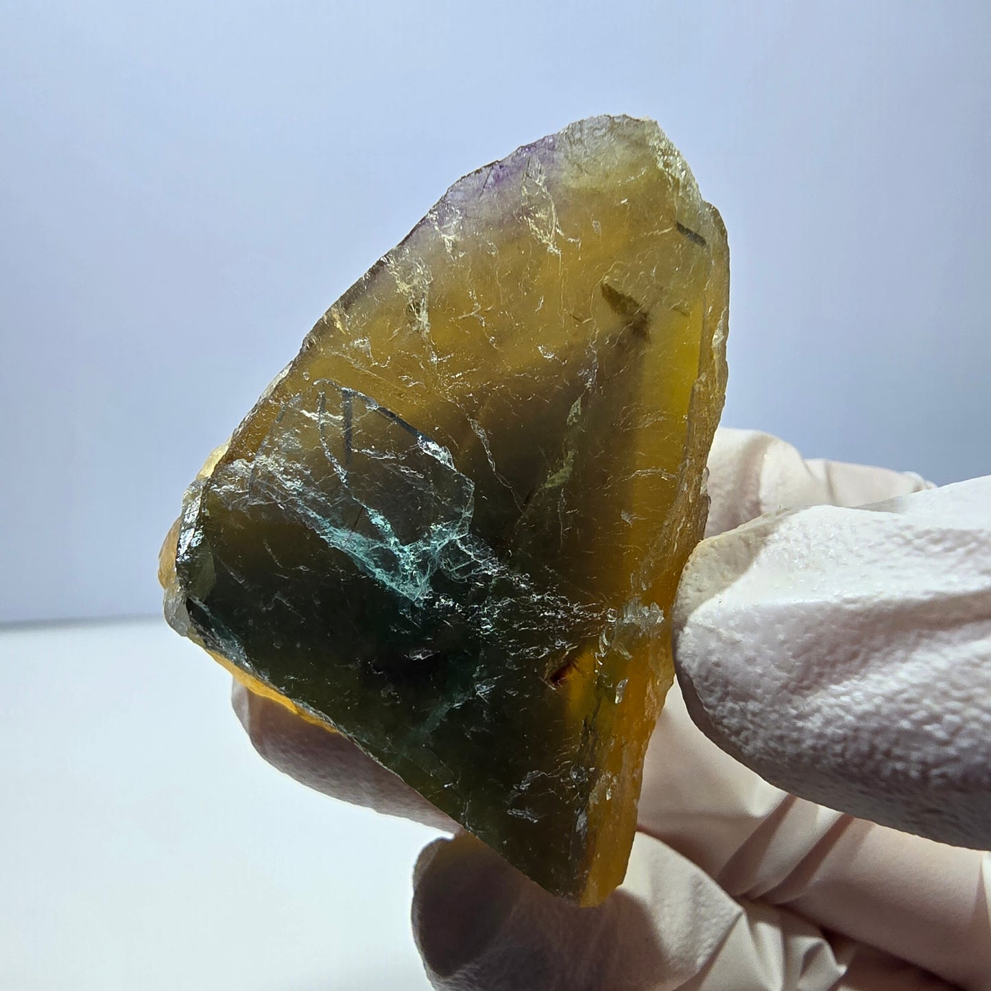 Phantom Fluorit Würfel Stufe, gelb grün Okorusu, Namibia 43*32*30mm