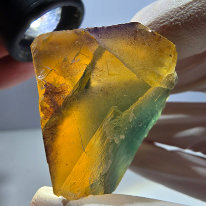 Phantom Fluorit Würfel Stufe, gelb grün Okorusu, Namibia 43*32*30mm