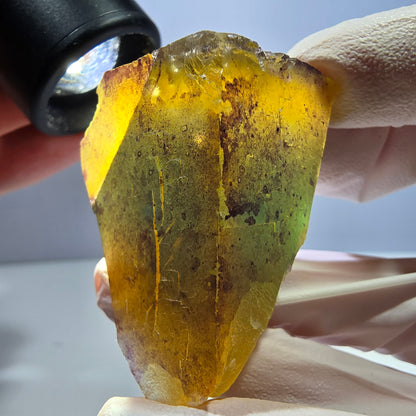 Phantom Fluorit Würfel Stufe, gelb grün Okorusu, Namibia 43*32*30mm