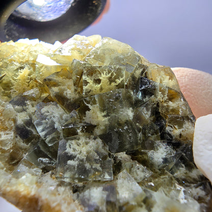 Phantom Fluorit Würfel Stufe, gelb grün Okorusu, Namibia 55*35*16mm