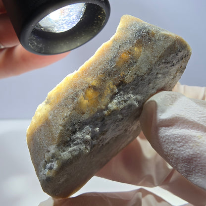 Phantom Fluorit Würfel Stufe, gelb grün Okorusu, Namibia 55*35*16mm