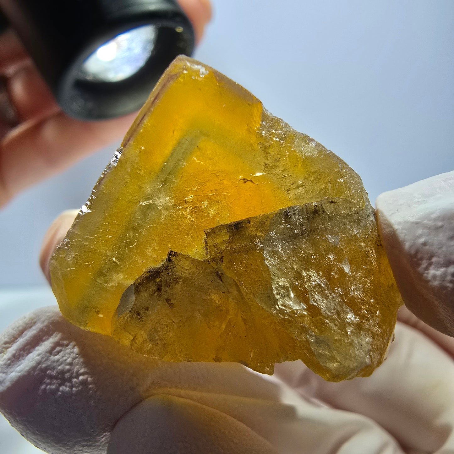 Phantom Fluorit Würfel Stufe, gelb grün Okorusu, Namibia 39*29*25mm