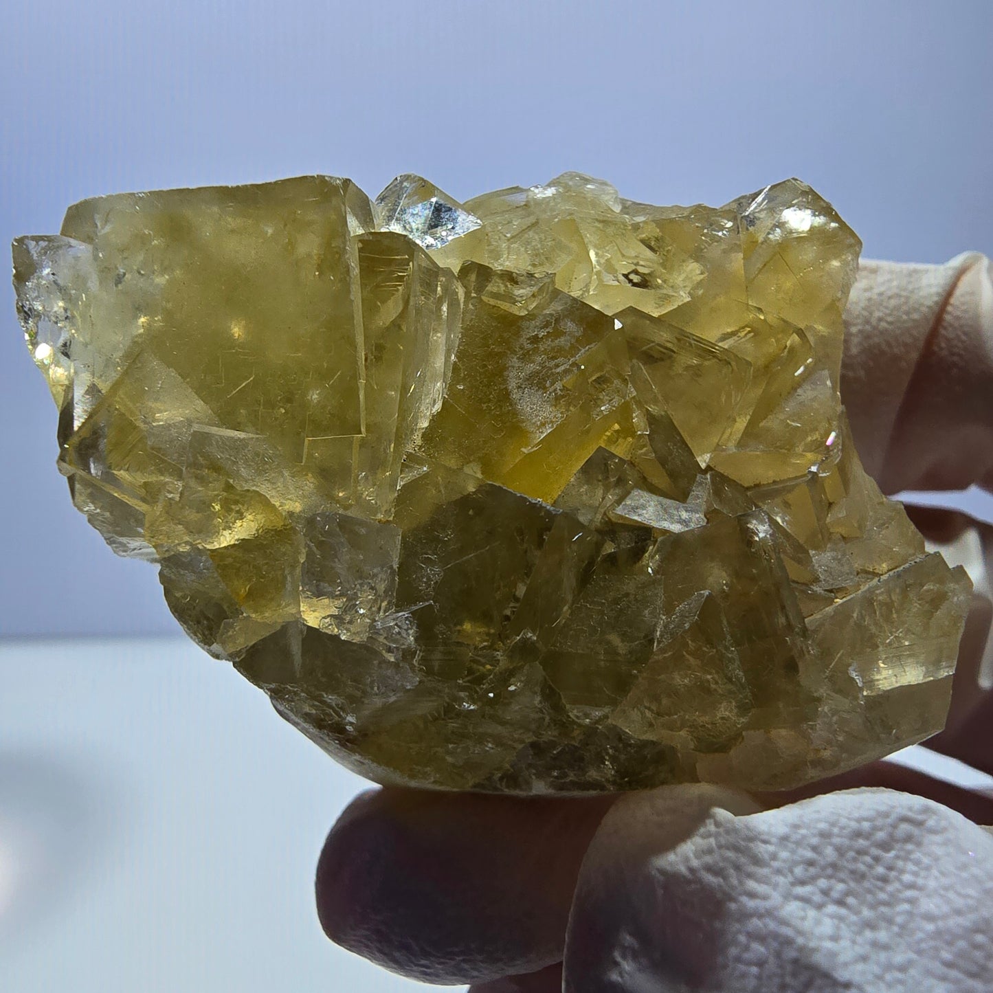 Phantom Fluorit Würfel Stufe, gelb parkettiert Okorusu, Namibia 47*39*21mm