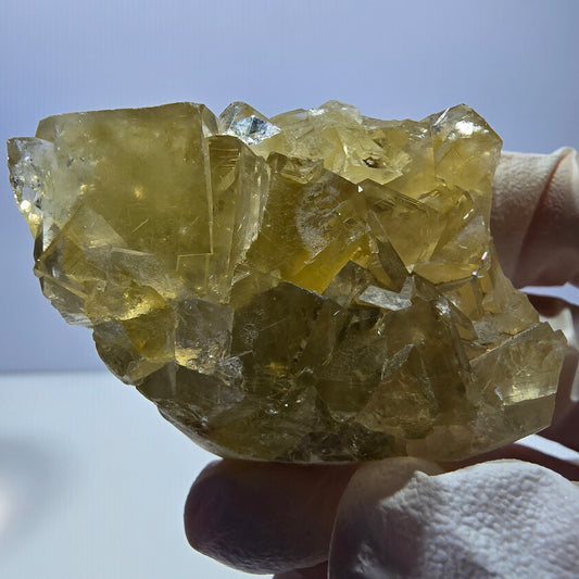 Phantom Fluorit Würfel Stufe, gelb parkettiert Okorusu, Namibia 47*39*21mm