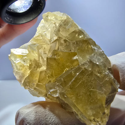 Phantom Fluorit Würfel Stufe, gelb parkettiert Okorusu, Namibia 47*39*21mm