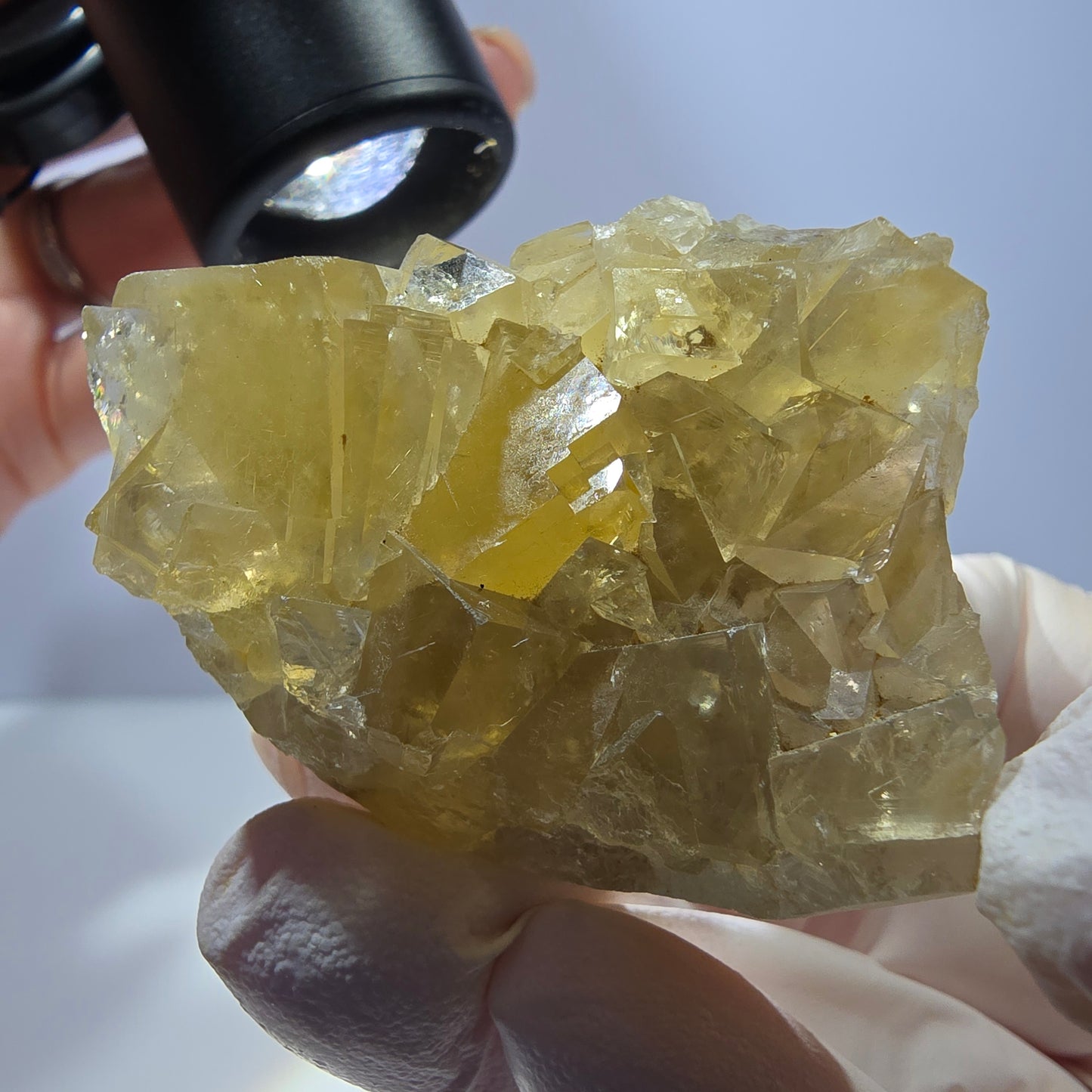 Phantom Fluorit Würfel Stufe, gelb parkettiert Okorusu, Namibia 47*39*21mm