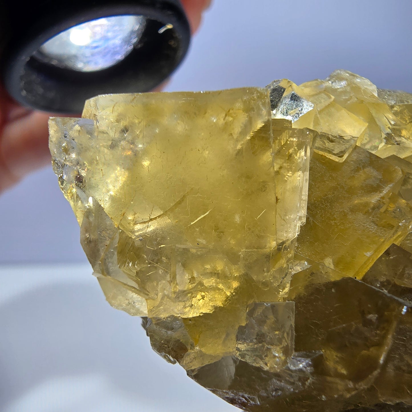 Phantom Fluorit Würfel Stufe, gelb parkettiert Okorusu, Namibia 47*39*21mm