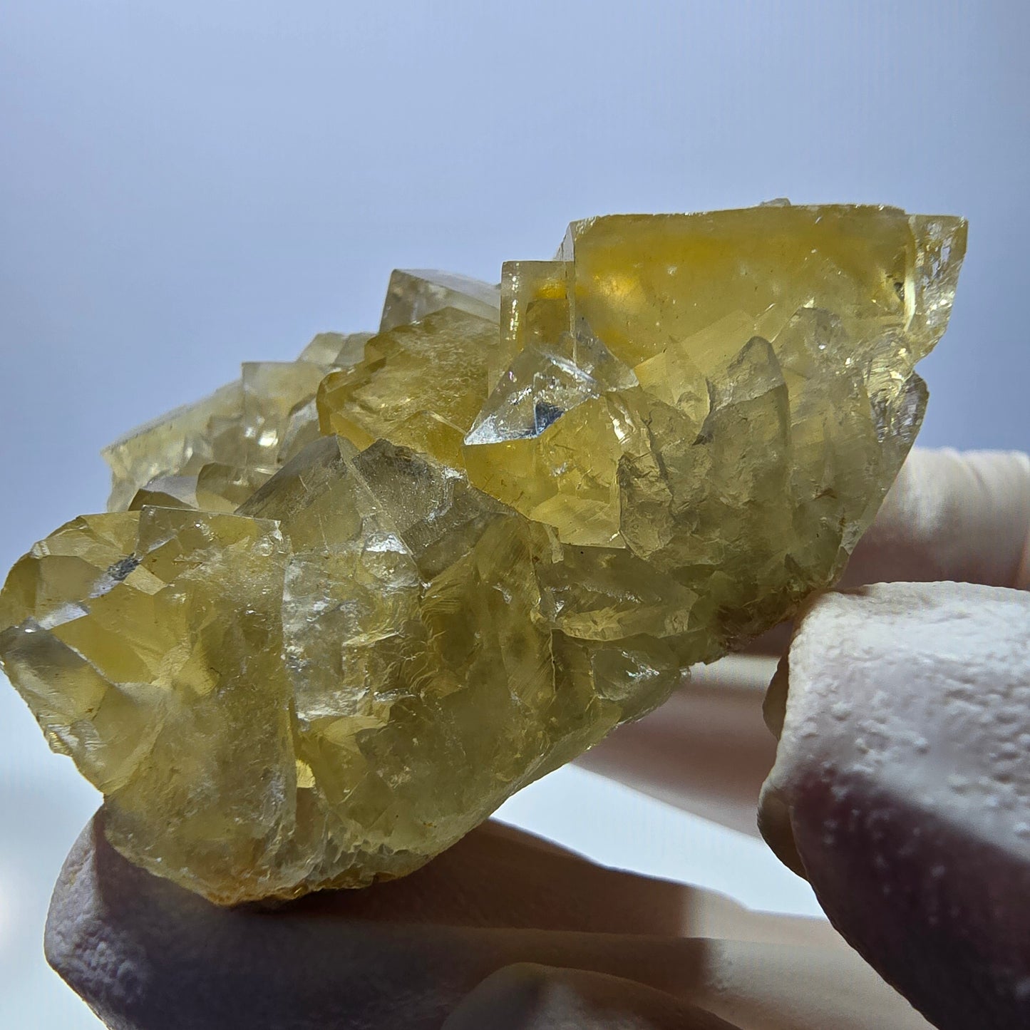 Phantom Fluorit Würfel Stufe, gelb parkettiert Okorusu, Namibia 47*39*21mm