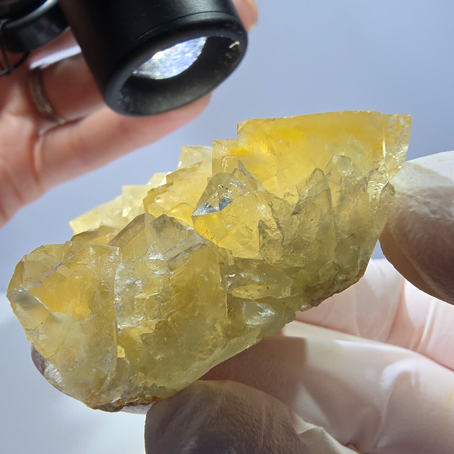 Phantom Fluorit Würfel Stufe, gelb parkettiert Okorusu, Namibia 47*39*21mm