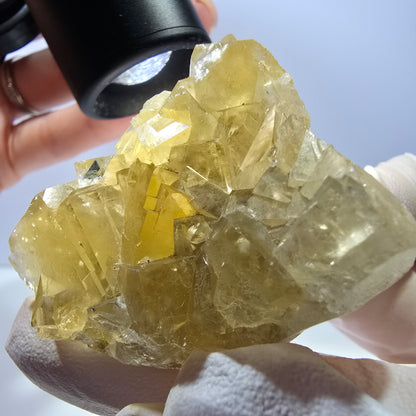 Phantom Fluorit Würfel Stufe, gelb parkettiert Okorusu, Namibia 47*39*21mm
