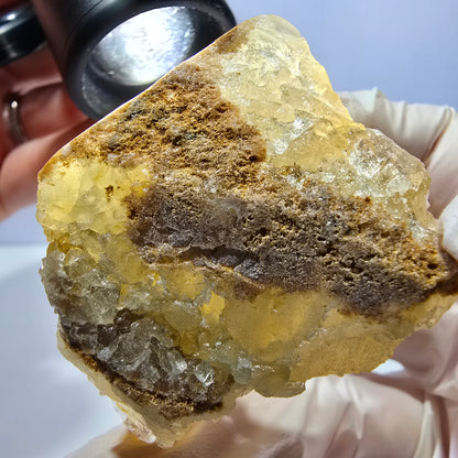 Phantom Fluorit Würfel Stufe, gelb parkettiert Okorusu, Namibia 47*39*21mm