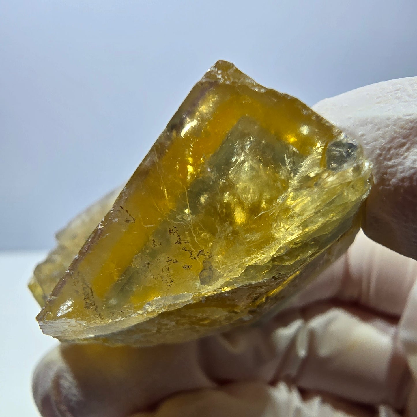 Phantom Fluorit Würfel Stufe, gelb grün Okorusu, Namibia 47*42*37mm