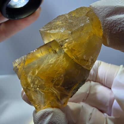 Phantom Fluorit Würfel Stufe, gelb grün Okorusu, Namibia 47*42*37mm