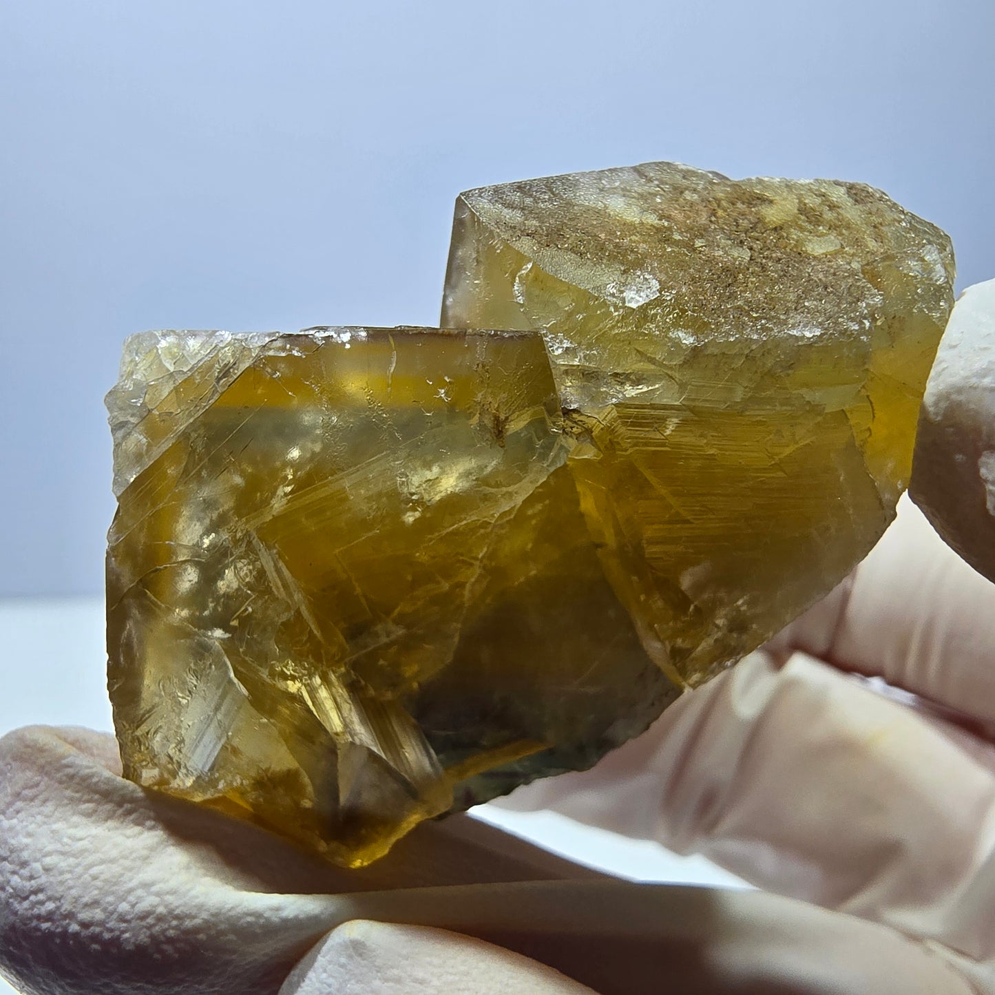 Phantom Fluorit Würfel Stufe, gelb grün Okorusu, Namibia 47*42*37mm