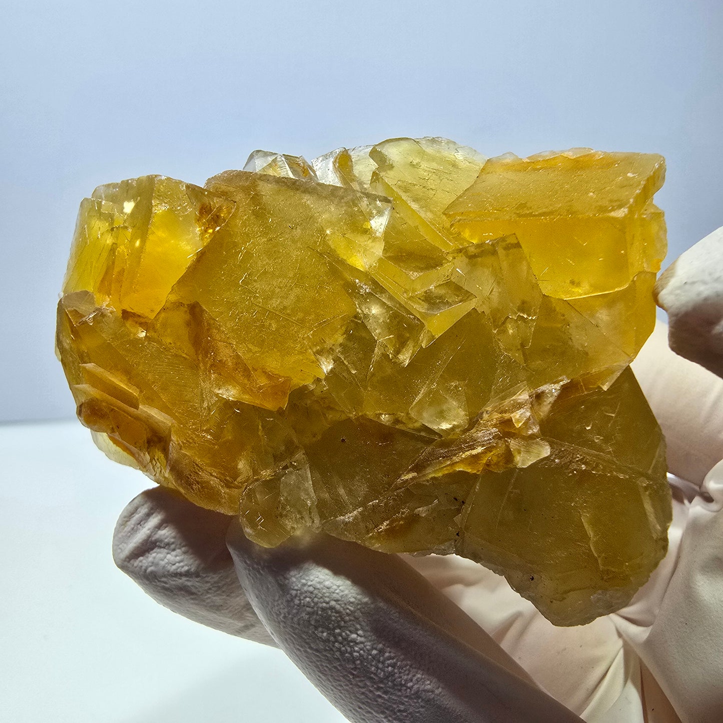 Phantom Fluorit Würfel Stufe, gelb parkettiert Okorusu, Namibia 63*50*24mm