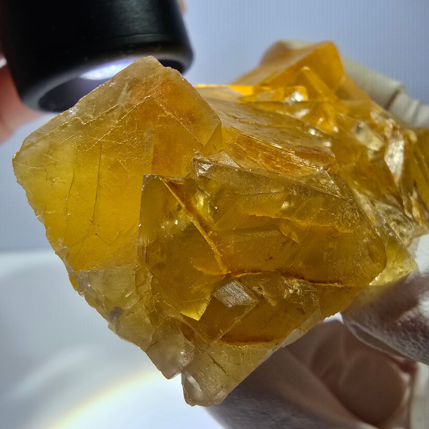 Phantom Fluorit Würfel Stufe, gelb parkettiert Okorusu, Namibia 63*50*24mm