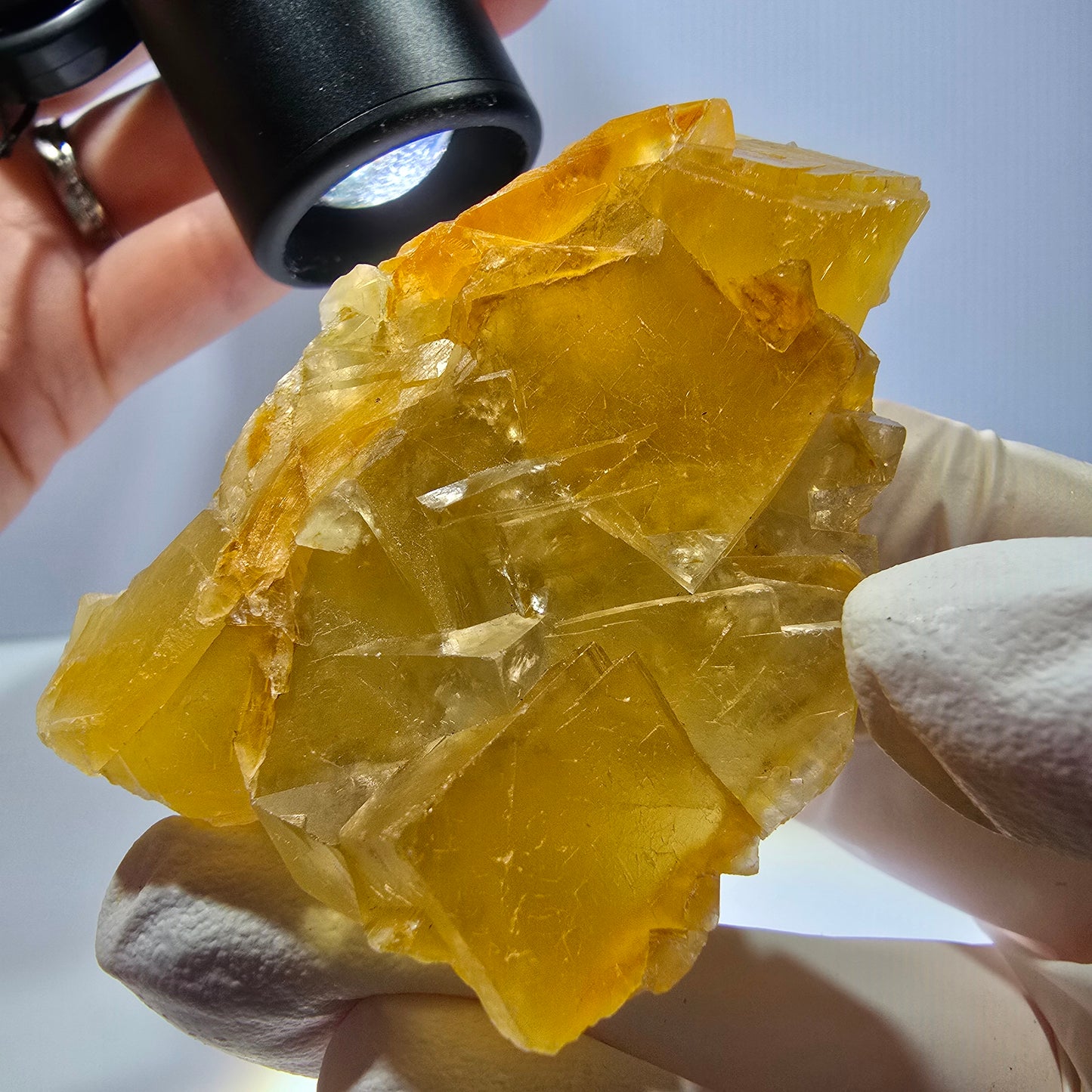 Phantom Fluorit Würfel Stufe, gelb parkettiert Okorusu, Namibia 63*50*24mm