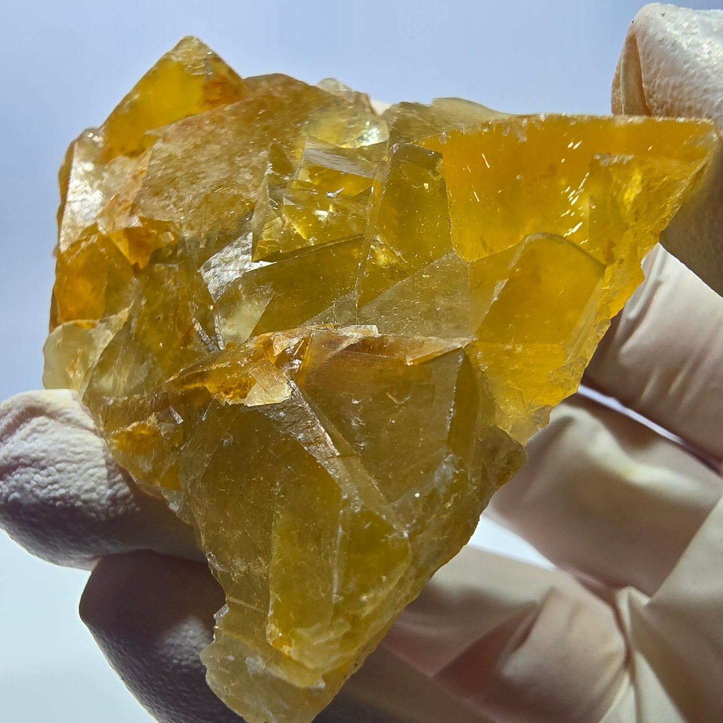 Phantom Fluorit Würfel Stufe, gelb parkettiert Okorusu, Namibia 63*50*24mm