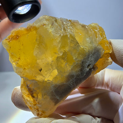 Phantom Fluorit Würfel Stufe, gelb parkettiert Okorusu, Namibia 63*50*24mm