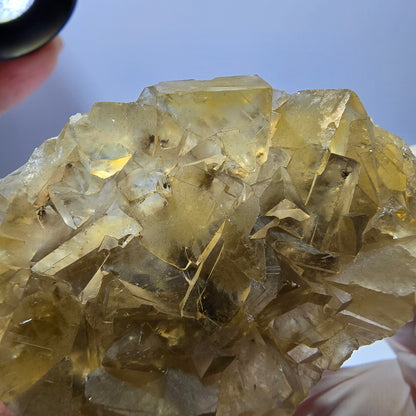 Phantom Fluorit Würfel Stufe, gelb Okorusu, Namibia 56*41*20mm