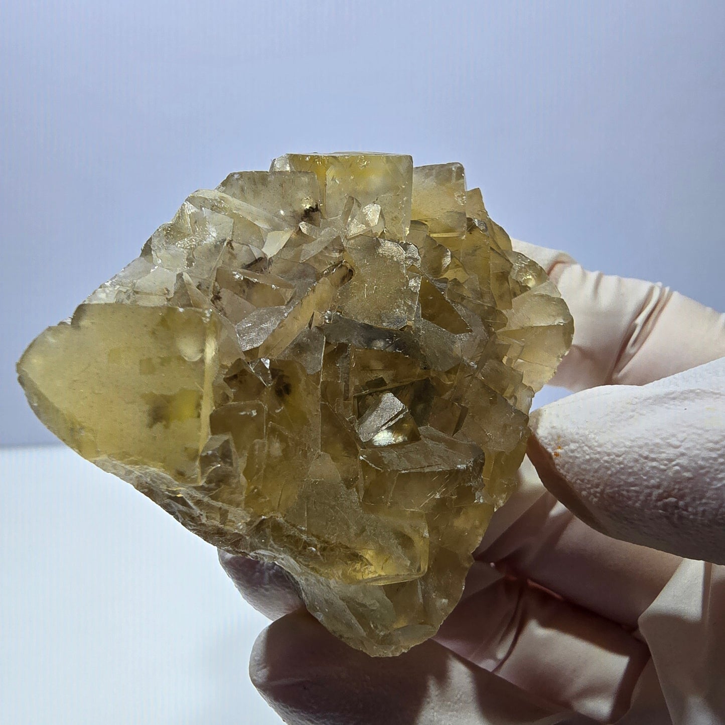 Phantom Fluorit Würfel Stufe, gelb Okorusu, Namibia 56*41*20mm