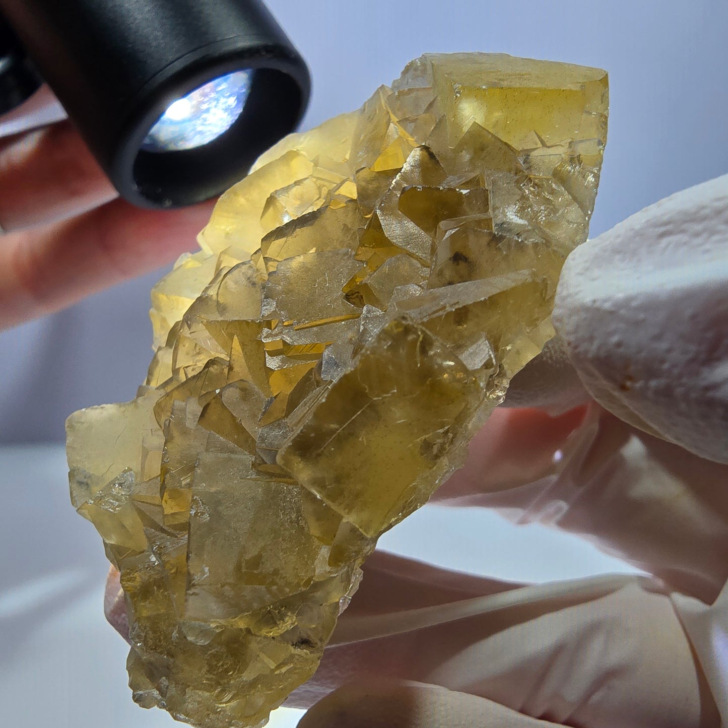 Phantom Fluorit Würfel Stufe, gelb Okorusu, Namibia 56*41*20mm