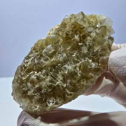 Phantom Fluorit Würfel Stufe, gelb Okorusu, Namibia 66*40*14mm