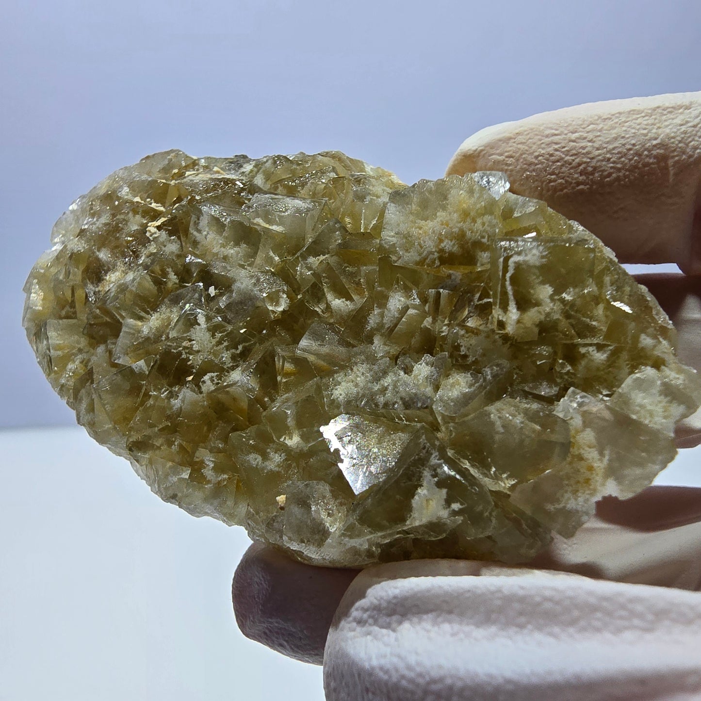 Phantom Fluorit Würfel Stufe, gelb Okorusu, Namibia 66*40*14mm