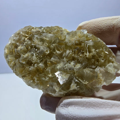 Phantom Fluorit Würfel Stufe, gelb Okorusu, Namibia 66*40*14mm