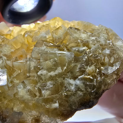 Phantom Fluorit Würfel Stufe, gelb Okorusu, Namibia 66*40*14mm