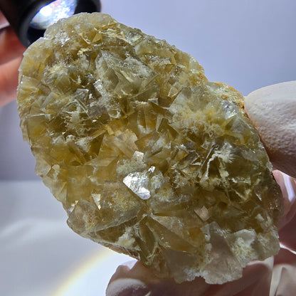 Phantom Fluorit Würfel Stufe, gelb Okorusu, Namibia 66*40*14mm