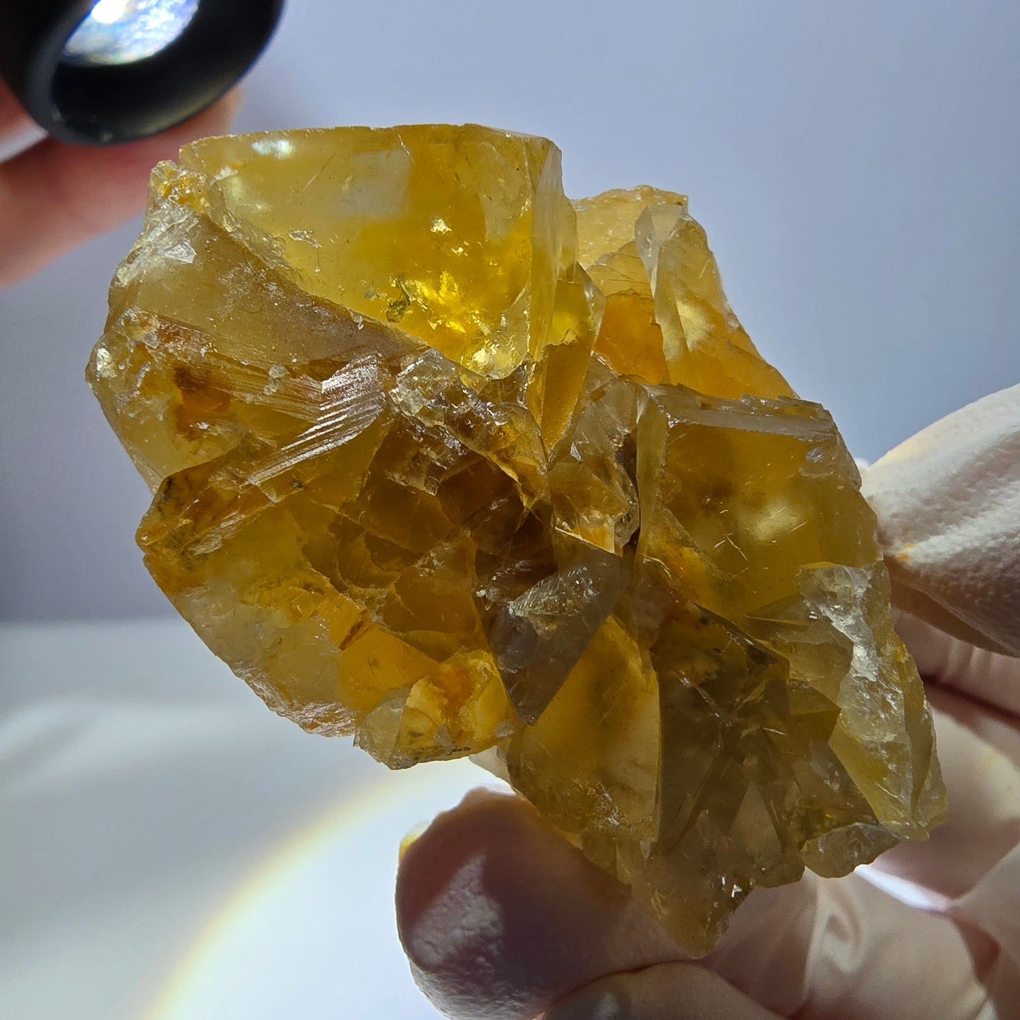 Phantom Fluorit Würfel Stufe, gelb Okorusu, Namibia 51*40*24mm