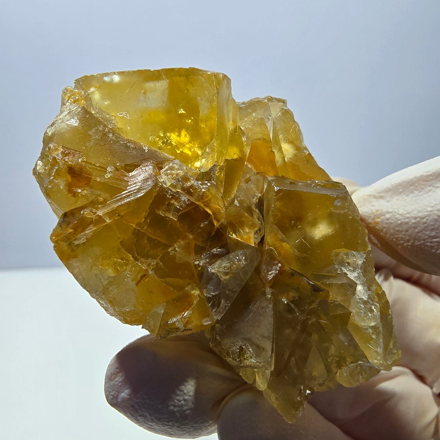 Phantom Fluorit Würfel Stufe, gelb Okorusu, Namibia 51*40*24mm