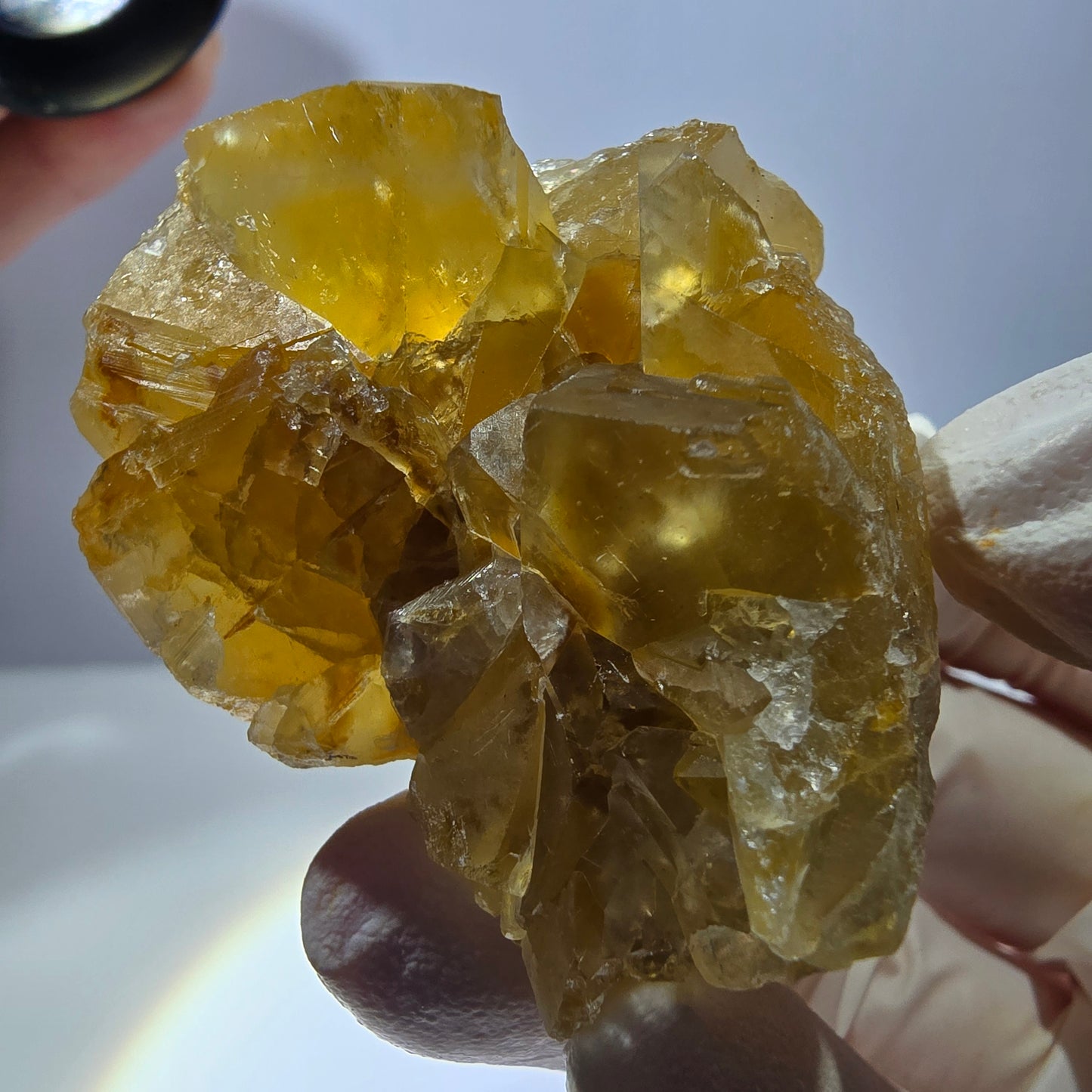 Phantom Fluorit Würfel Stufe, gelb Okorusu, Namibia 51*40*24mm