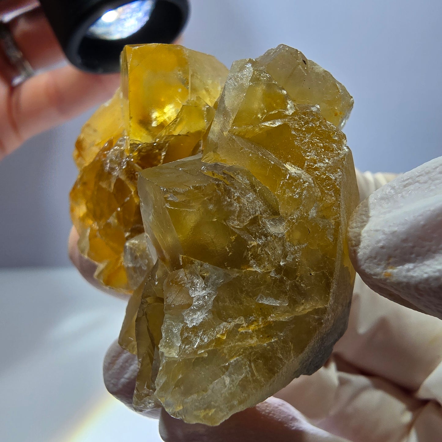 Phantom Fluorit Würfel Stufe, gelb Okorusu, Namibia 51*40*24mm