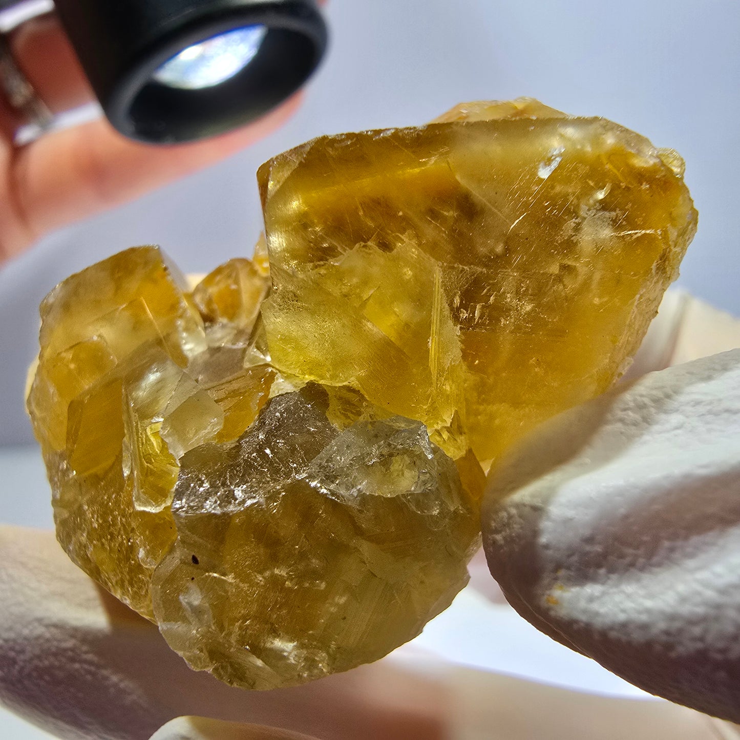 Phantom Fluorit Würfel Stufe, gelb Okorusu, Namibia 51*40*24mm