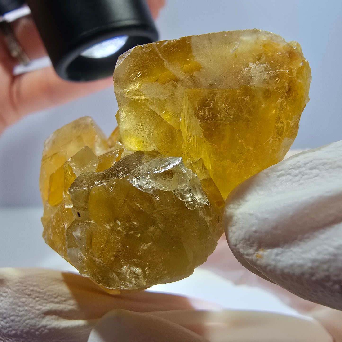 Phantom Fluorit Würfel Stufe, gelb Okorusu, Namibia 51*40*24mm