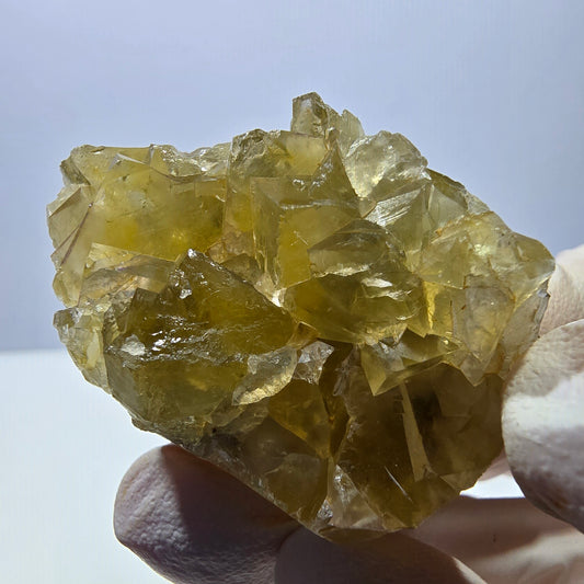 Phantom Fluorit Würfel Stufe, gelb Okorusu, Namibia 43*31*18mm