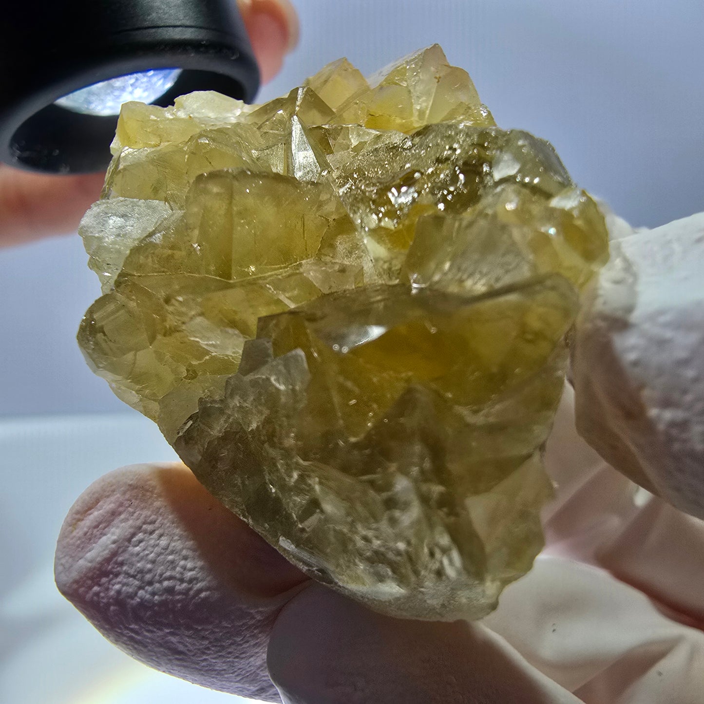 Phantom Fluorit Würfel Stufe, gelb Okorusu, Namibia 43*31*18mm